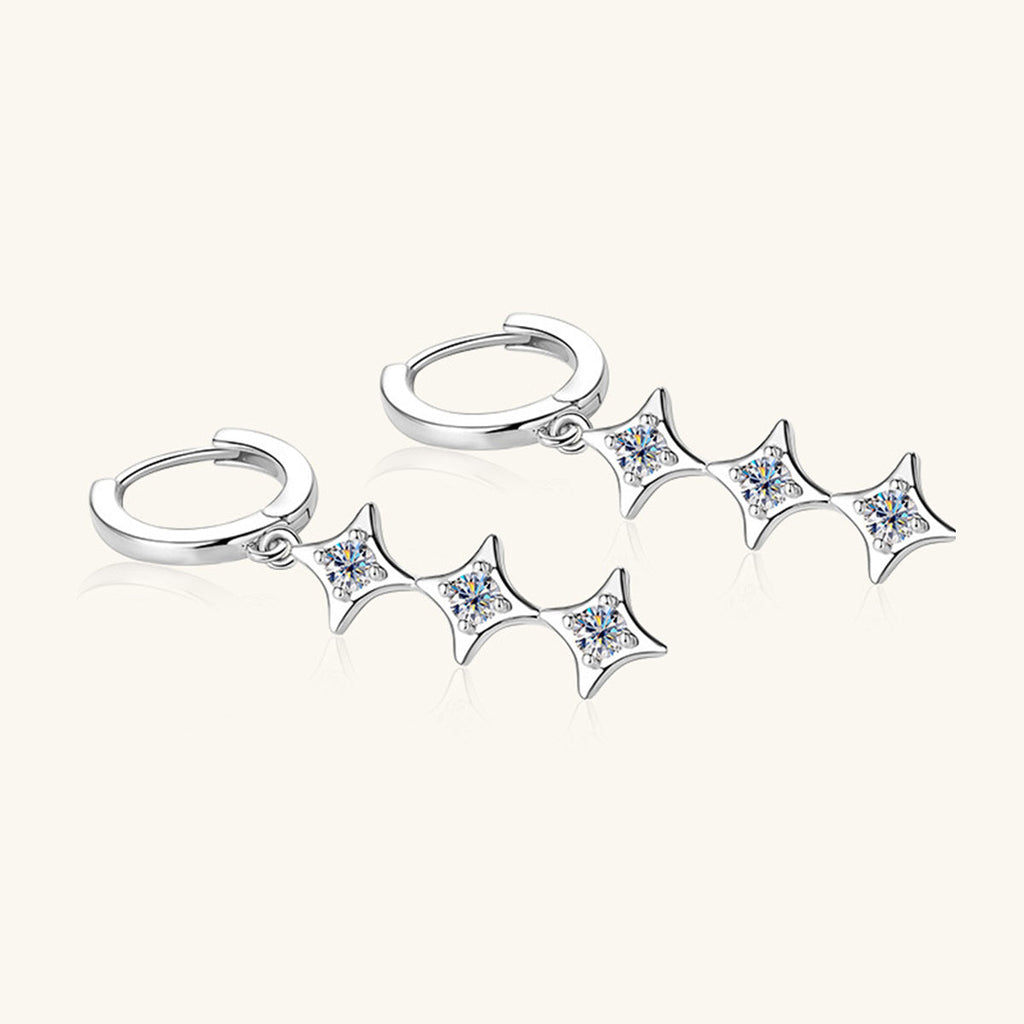 Sparkala™ Pure Sterling Silver Geometric Shape Earrings