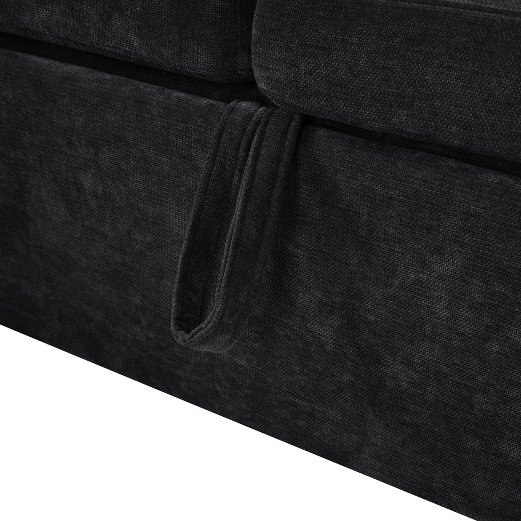 Modern L Shaped Sectional Sofa Bed With Hidden Storage Upholstery