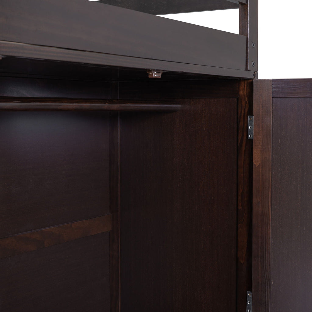 Loft Bed With Drawers, Desk, And Wardrobe