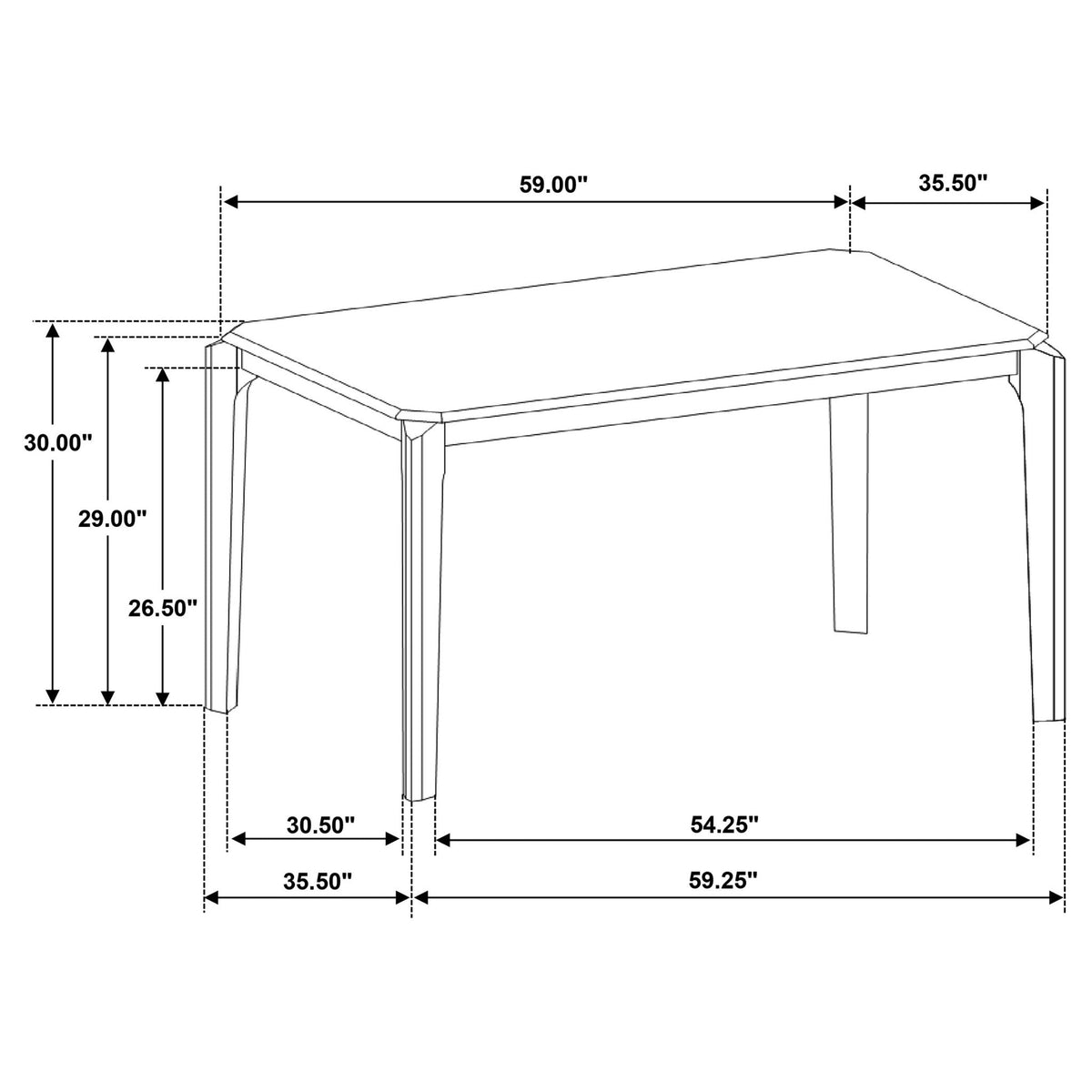 Warren - Rectangular Dining Table - Dark Brown