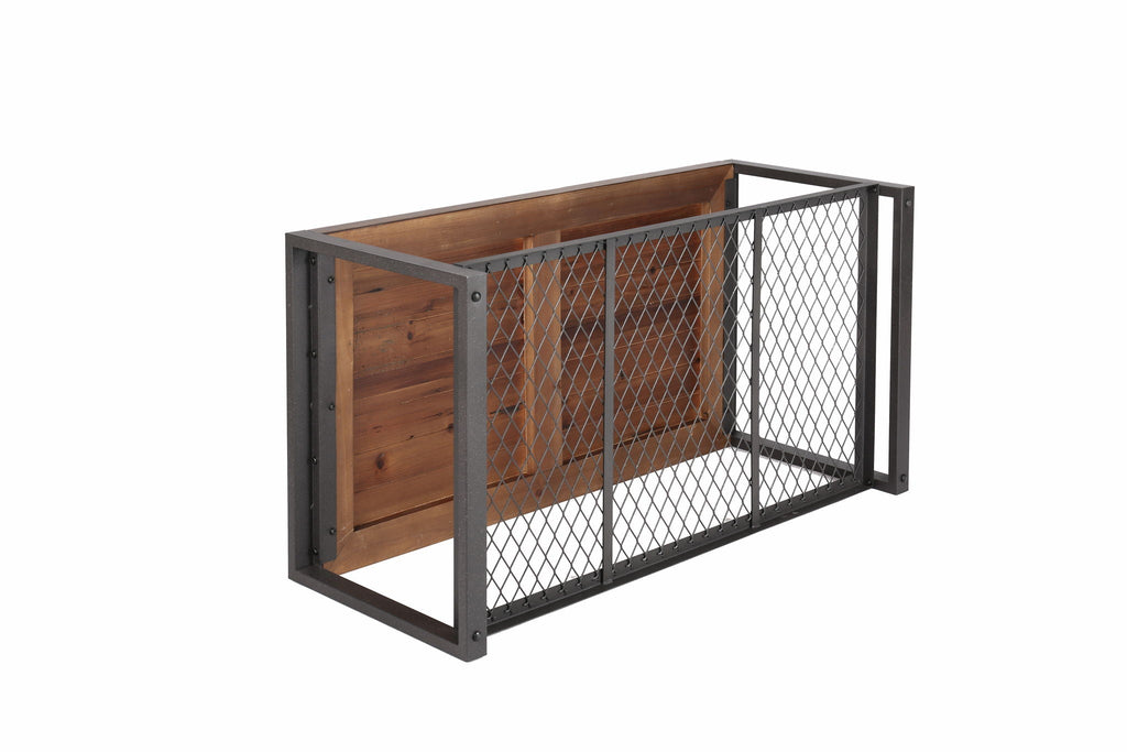 Console Coffee Table With Reclaimed Wood Finish, For Living Room - Natural