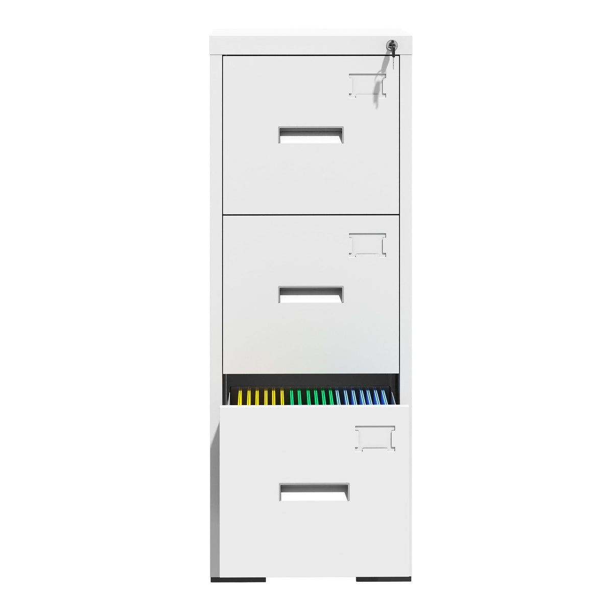 Modern Drawer Metal Vertical File Cabinet With Lock And Card Slot For Office