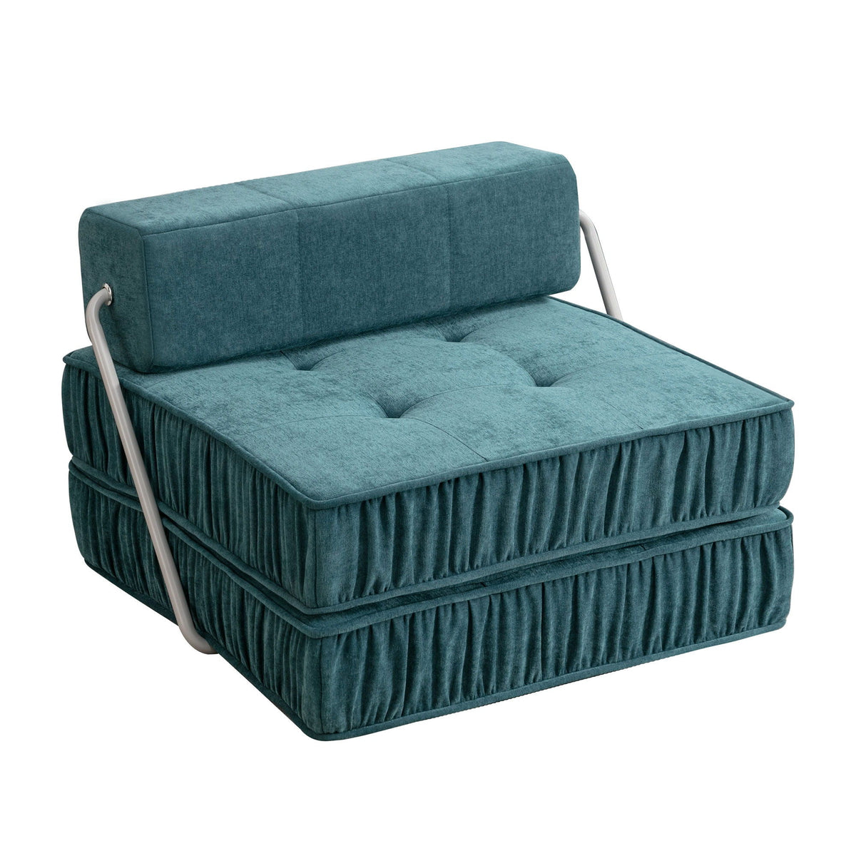 Folding Sofa With Removable Back Cushion, Convertible Futon Sleeper Chair