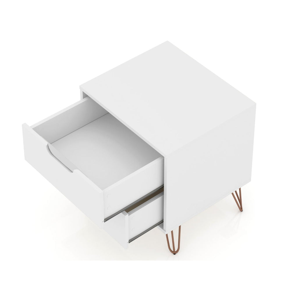 Rockefeller - Nightstand With 2 Drawers - White