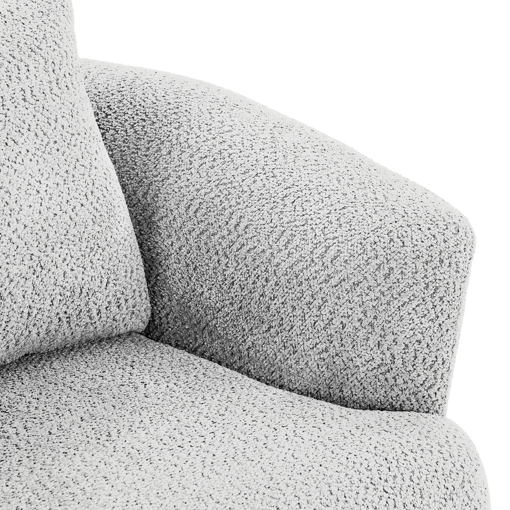 360° Swivel Barrel Sofa Chair With Throw Pillow, Upholstered Accent Chair
