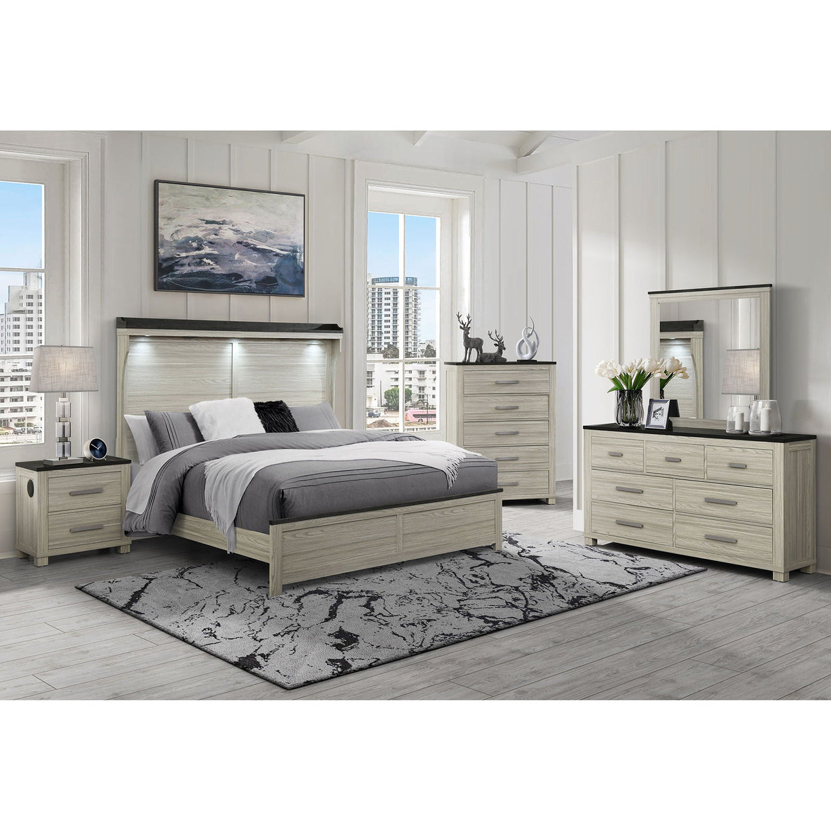 Augusta - Bed With Lit Headboard