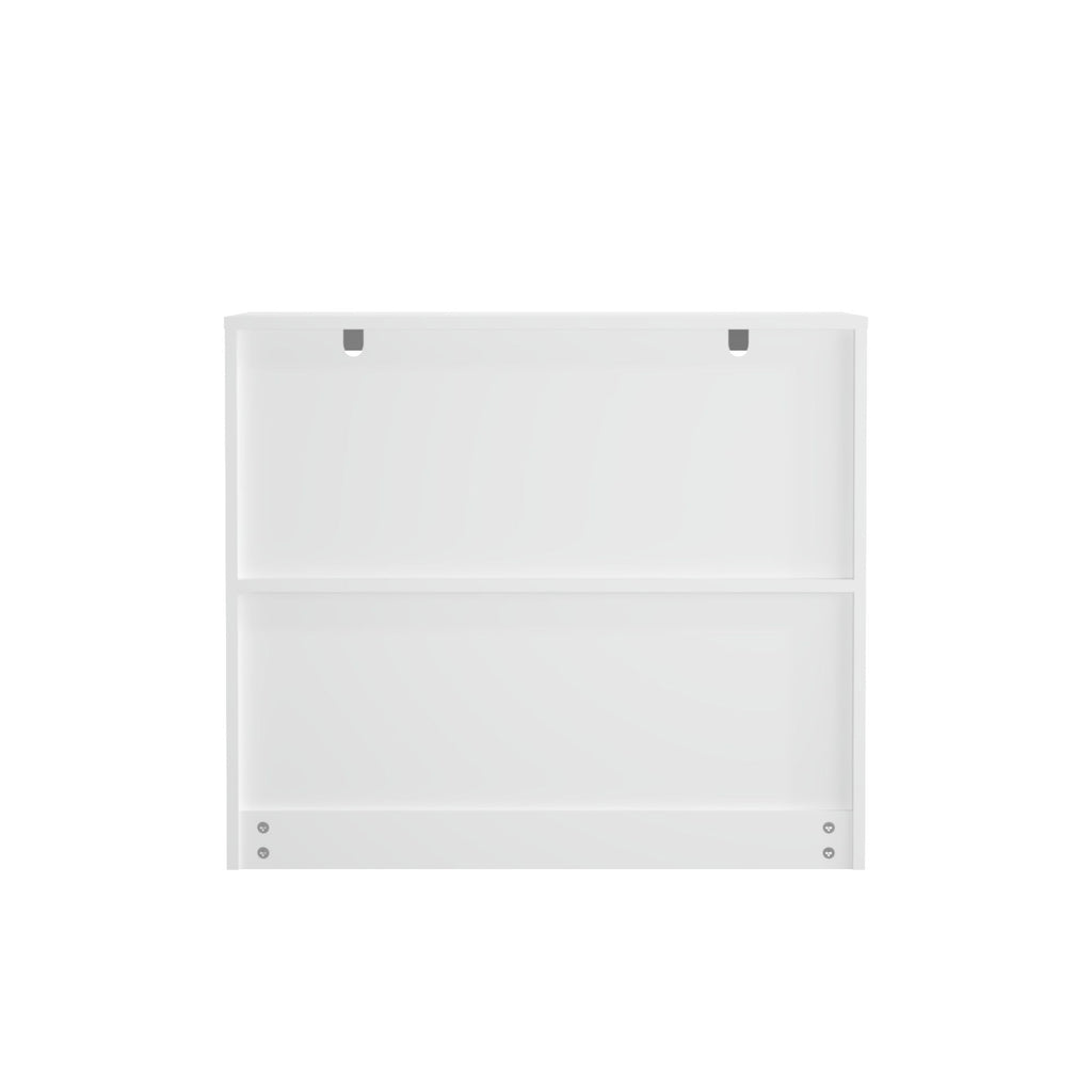 Toy Storage Organizer With Large Drawer And Low Bookshelf For Nursery & Playroom - White