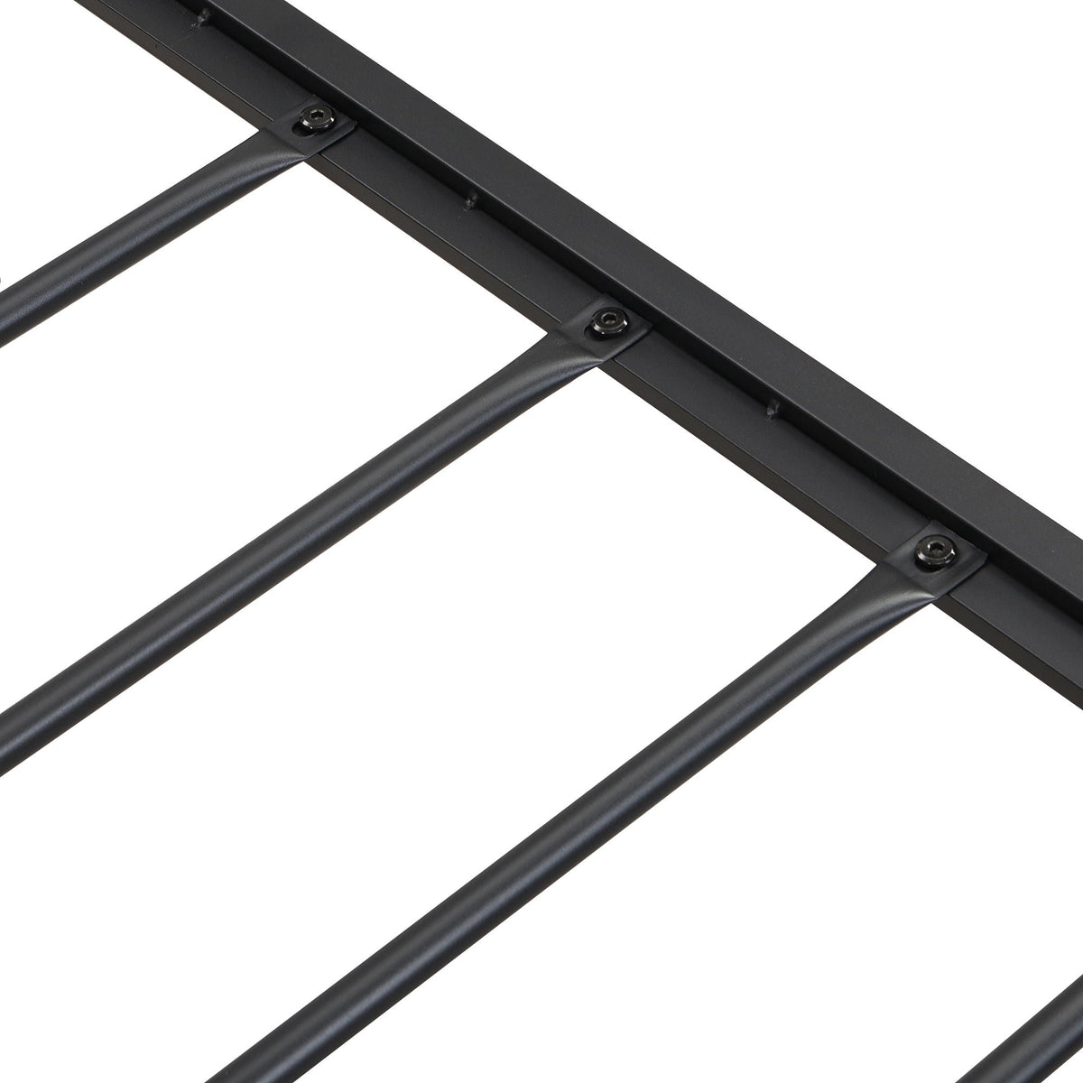 Modern Bed Frame With LED Lights, Upholstered Headboard, USB Charging