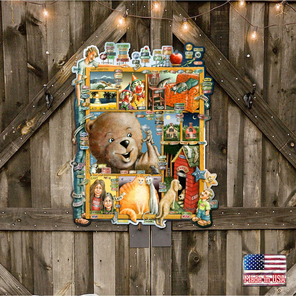 Opposites Whimsical Wall Art by Laura Seeley - Love Family Kids Decor - 8513010-LS