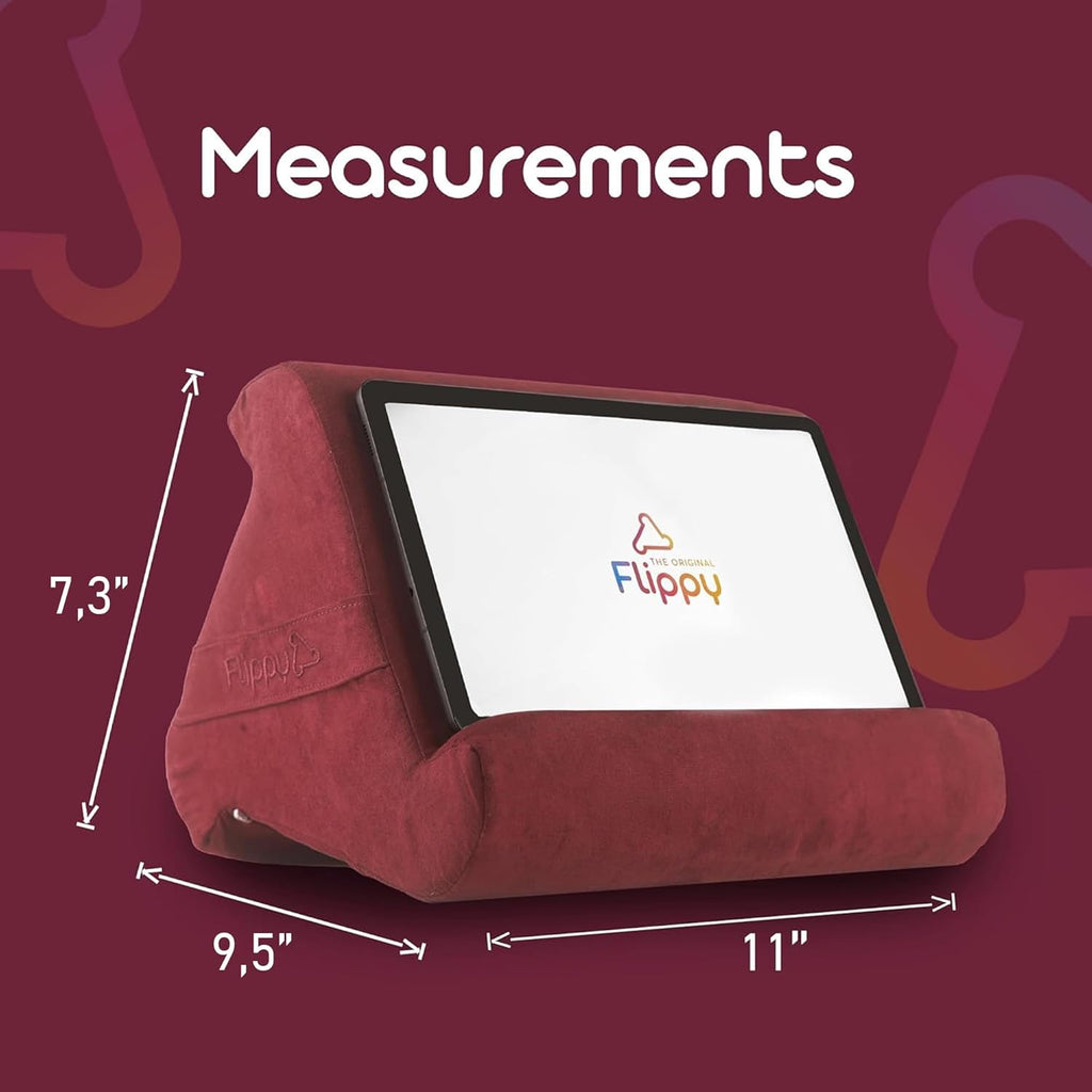 Original Tablet Pillow Stand & Ipad Holder, Gift for Book Lovers & Readers, Multi-Angle Stand with Storage for Lap, Desk & Bed, Compatible with Kindle, Fire, Ipad & Samsung, Nebbiolo