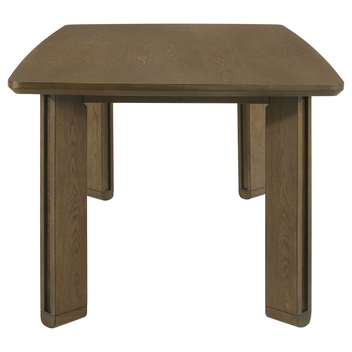 Crispin - 7 Piece Rectangular Dining Table Set With Upholstered Chairs - Brown