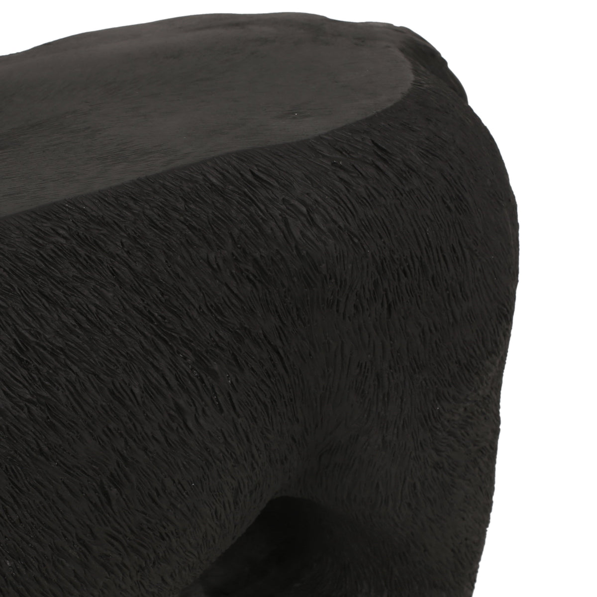 MGO Bear Bench, Concrete Outdoor Bench, Matte Black