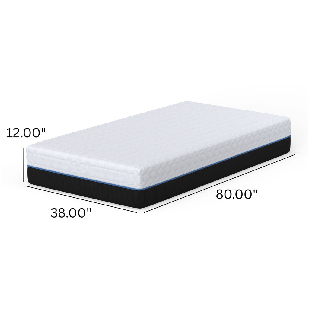 Copper Lux - 12" Soft Memory Foam Mattress With Phase Change Cooling Fabric