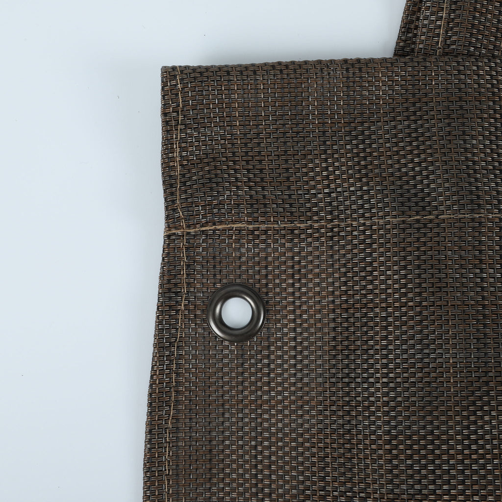 13' X 7.7' Outdoor Pergola Sun Shade Cover Cloth Patio Canopy Hdpe Permeable With Grommets - Brown