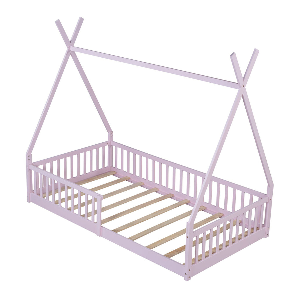 House Shaped Design Bed With Fence