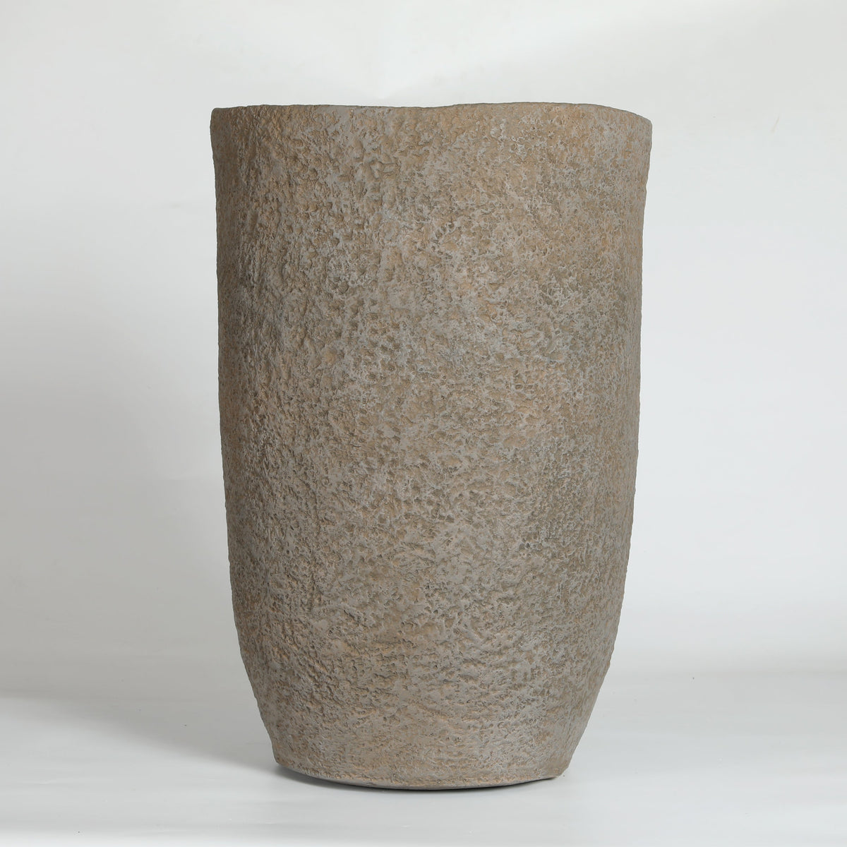 Round Concrete Planter Set of 2, Large Indoor & Outdoor Planter Pots