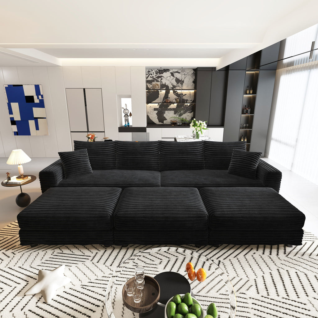 Modern Comfy Upholstered Sofa Cloud Couch & Deep Seat Couches