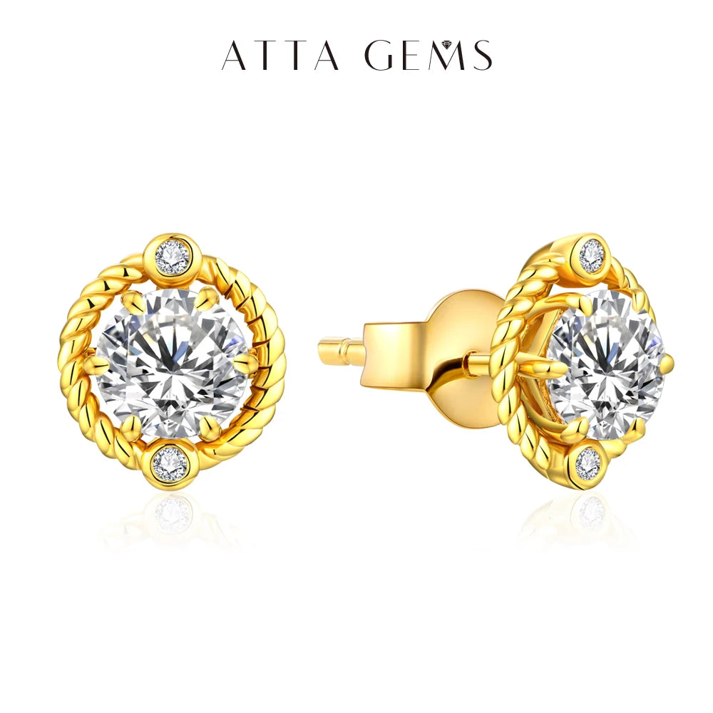 Fashion D Color Moissanite Earrings Real 925 Sterling Silver Passed the Diamond Tester Earrings for Women for Gilft New