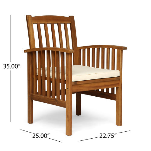7 Pieces Acacia Wood Outdoor Dining Set