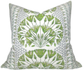 Cairo Pillow Cover in Green, Thibaut Pillows