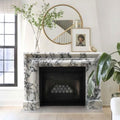 Calacatta Viola Marble Hand-carved Fireplace Mantel Polished (W)8.5" (L)61" (H)52"