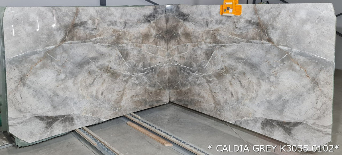 Caldia Gray Bookmatching Marble Slabs Polished - Full Truckload