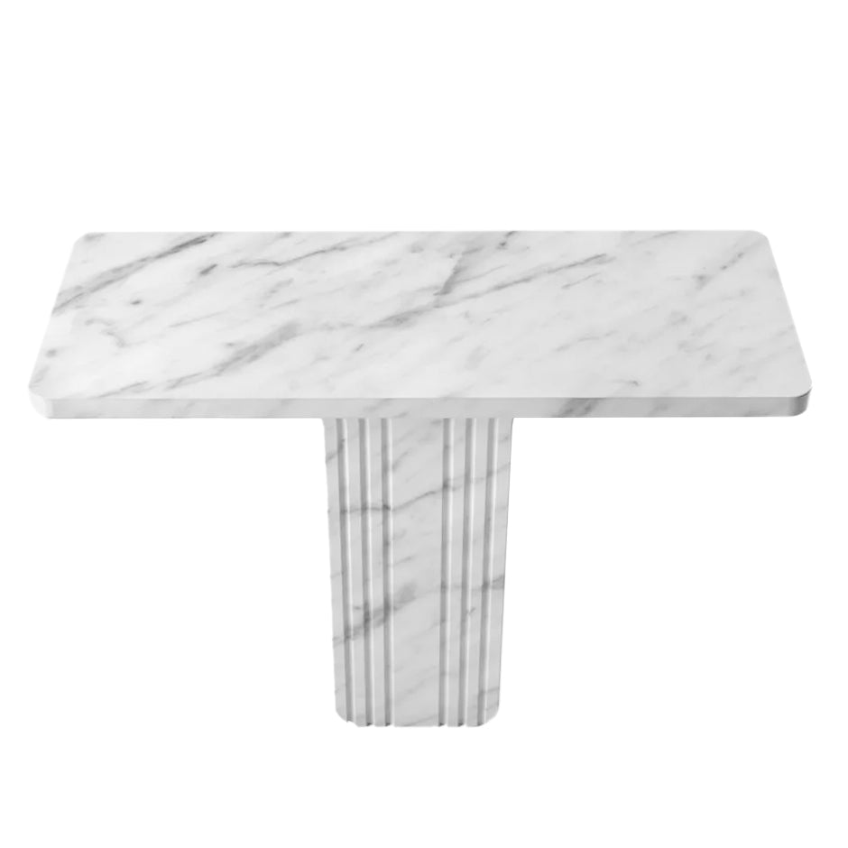 Carrara White Marble Designer Console Polished (W)15" (L)40" (H)32"