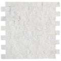 Carrara White Marble Split Face Brick Mosaic Wall Tile - Livfloors Collection
