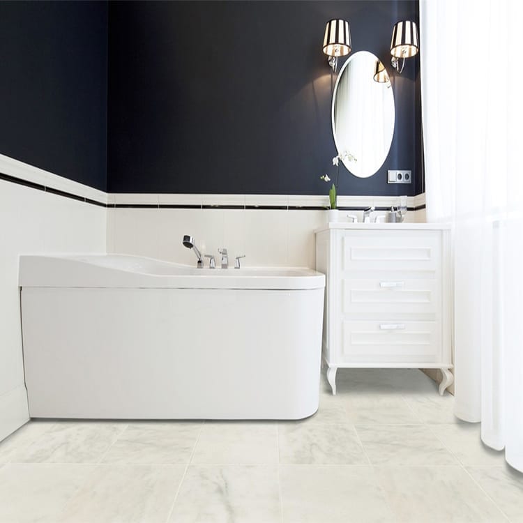 Turkish Carrara White Marble Tile Polished - Livfloors Collection