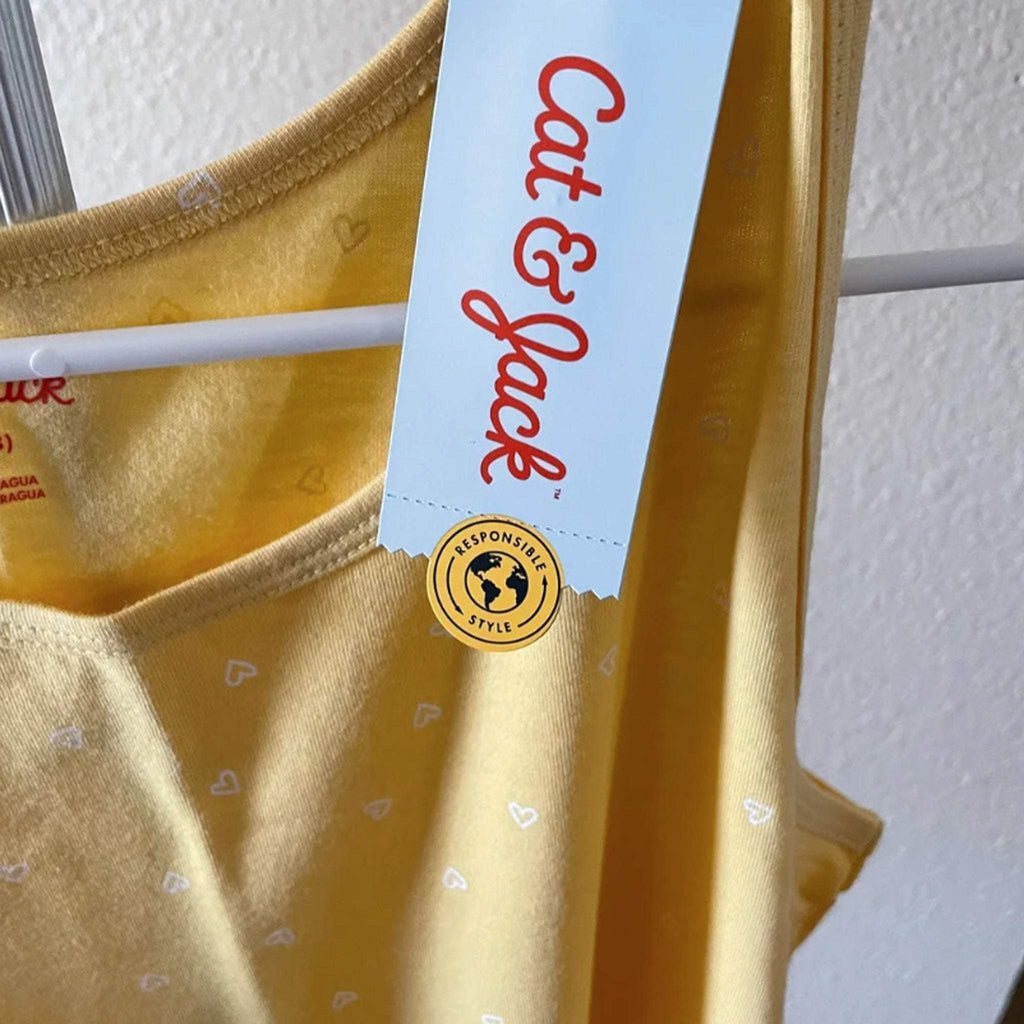 Girls cat & jack shirt yellow XXL STYLE 7WW6L light mustard