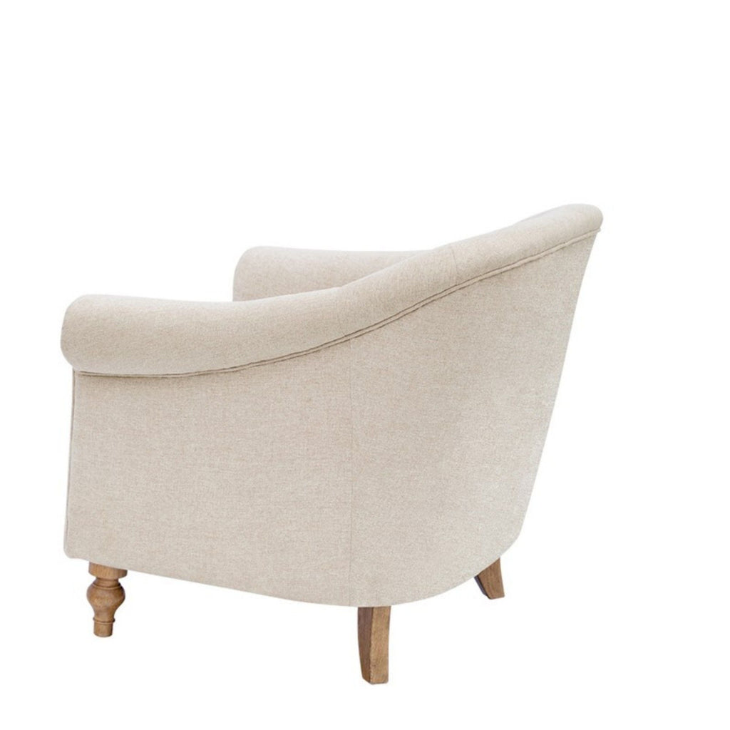 Fayette - Tufted Accent Arm Chair - Cream