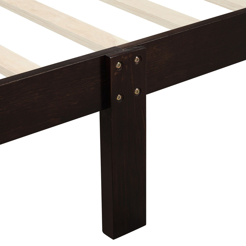 Platform Bed Frame Mattress Foundation Sleigh Bed With Headboard / Footboard / Wood Slat Suppor