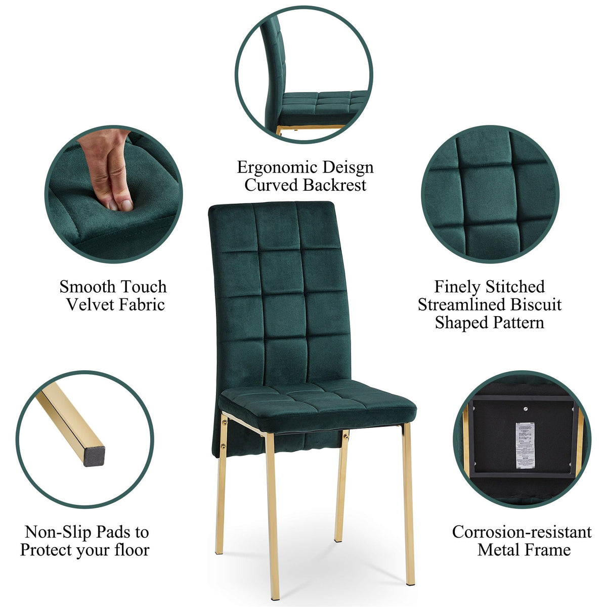 High Back Nordic Dining Chair Modern Chair With Color Legs