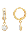 Cubic Zirconia Earrings in 10K Yellow Gold