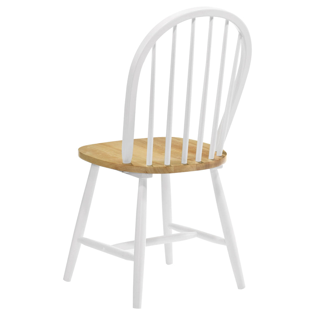 Greer - 5 Piece Dining Set With Drop Down Leaf Table And Curved Back Chairs - White