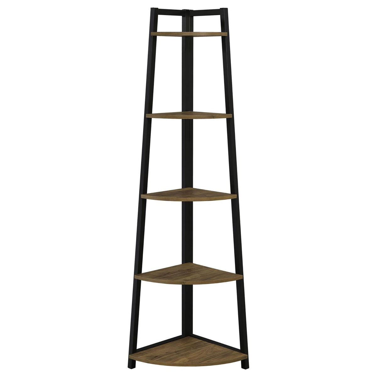 5 Tier Corner Bookcase - Brown