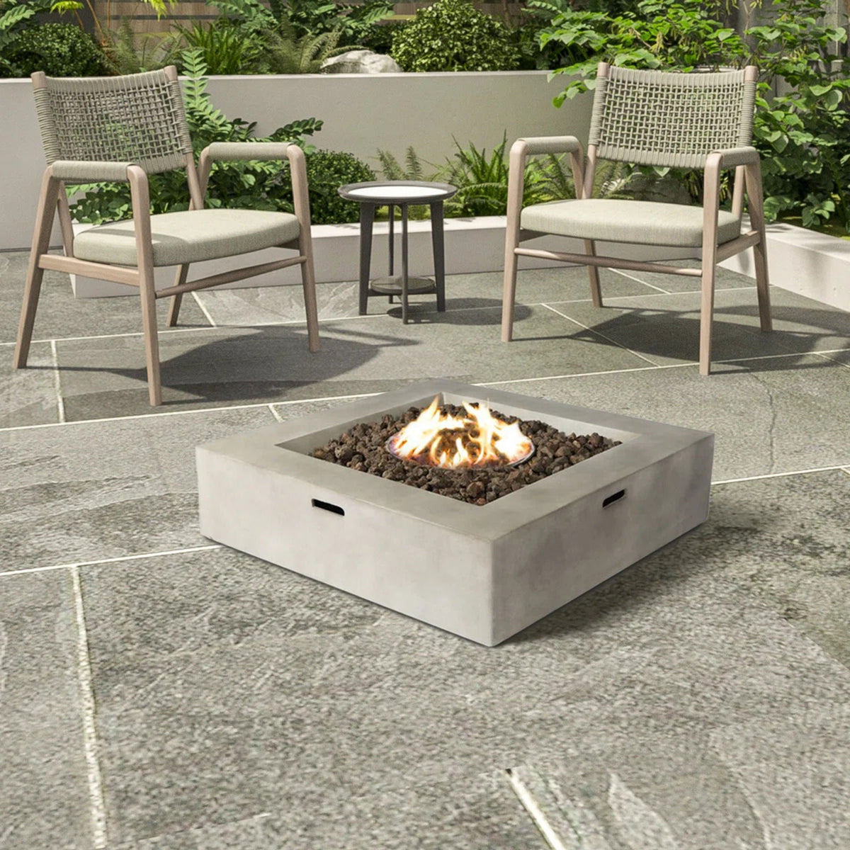 Streamlined Aesthetic Outdoor Fire Pit Table