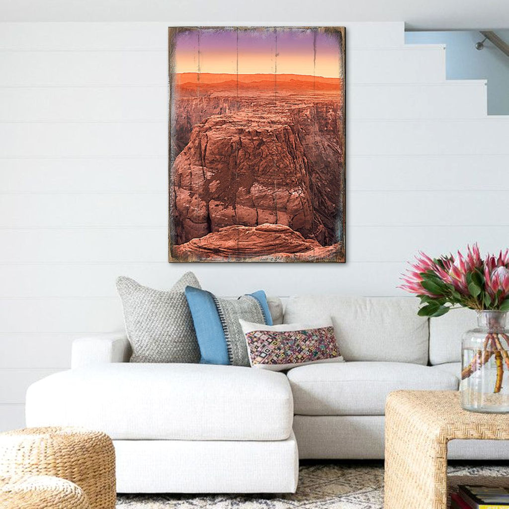 Canyon Dusk Art Wooden Wall Art by Nature Wonders - Nature Wildlife Decor  - 95278B