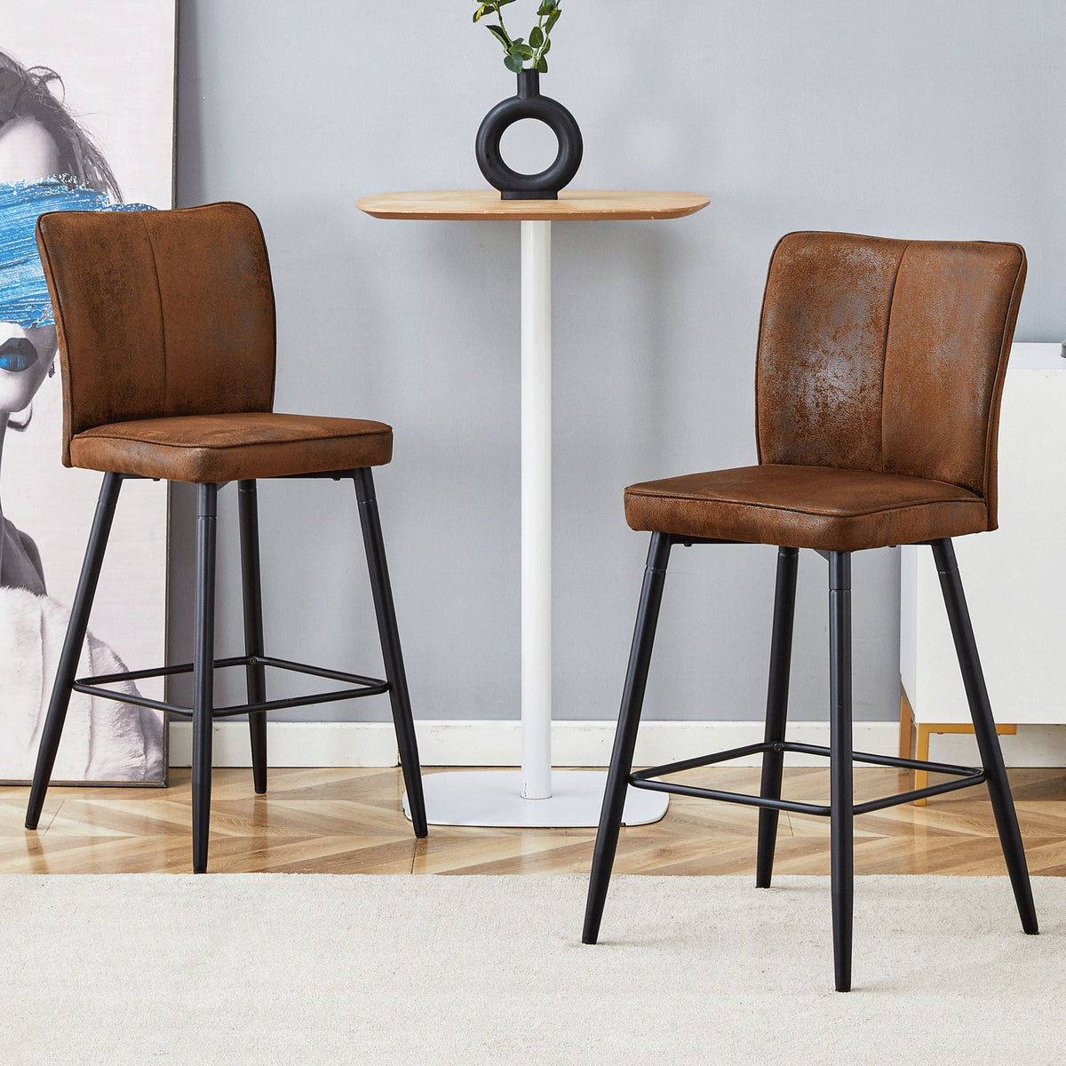 Modern Style Chair With Sleek Backrest Design (Set of 2)
