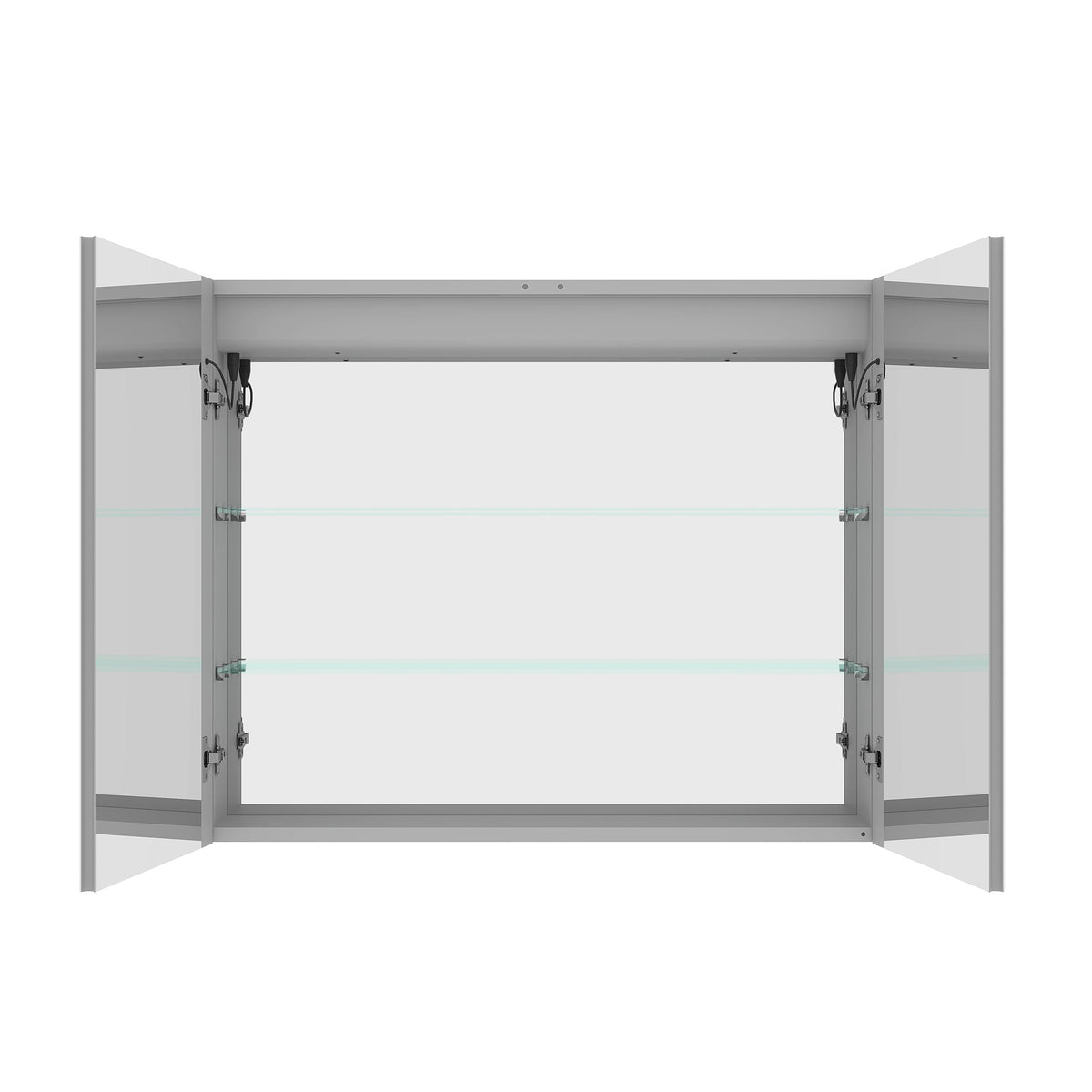 LED Medicine Cabinet With Mirror, Double Door With Defogger, Dimmer, Surface Mount