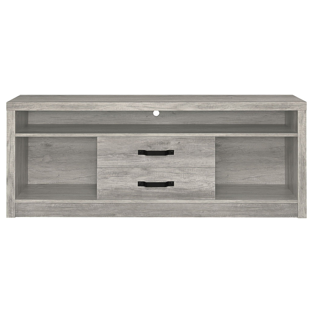 Bergeron - 2 Drawer TV Stand - Driftwood