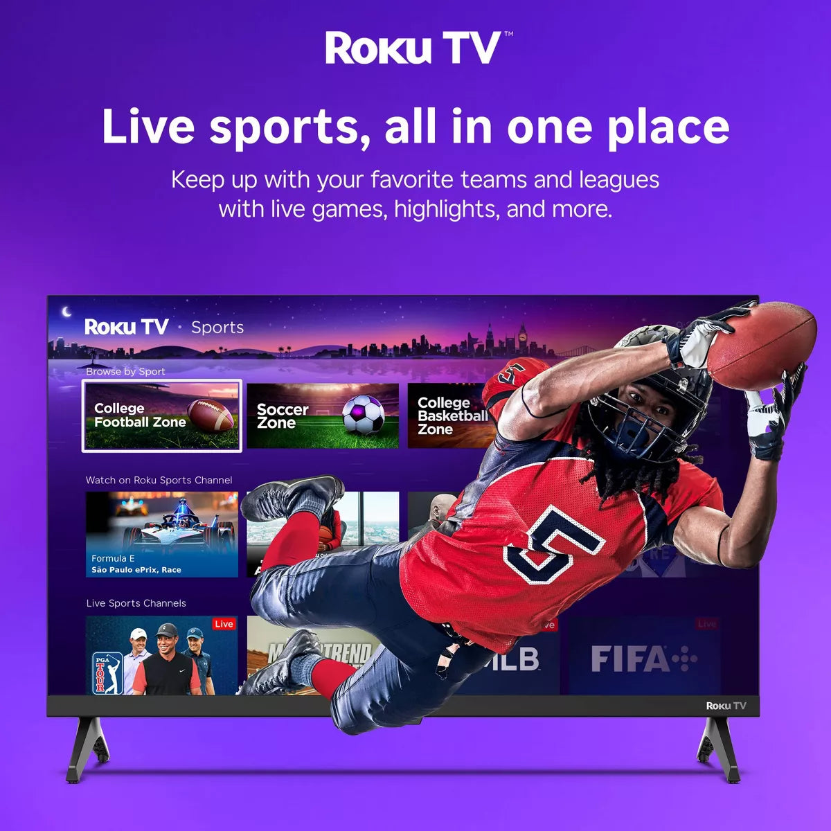 Hiro Roku TV 720P HD Smart TV Flat Screen LED Television with Roku TV and Dolby Audio for Streaming