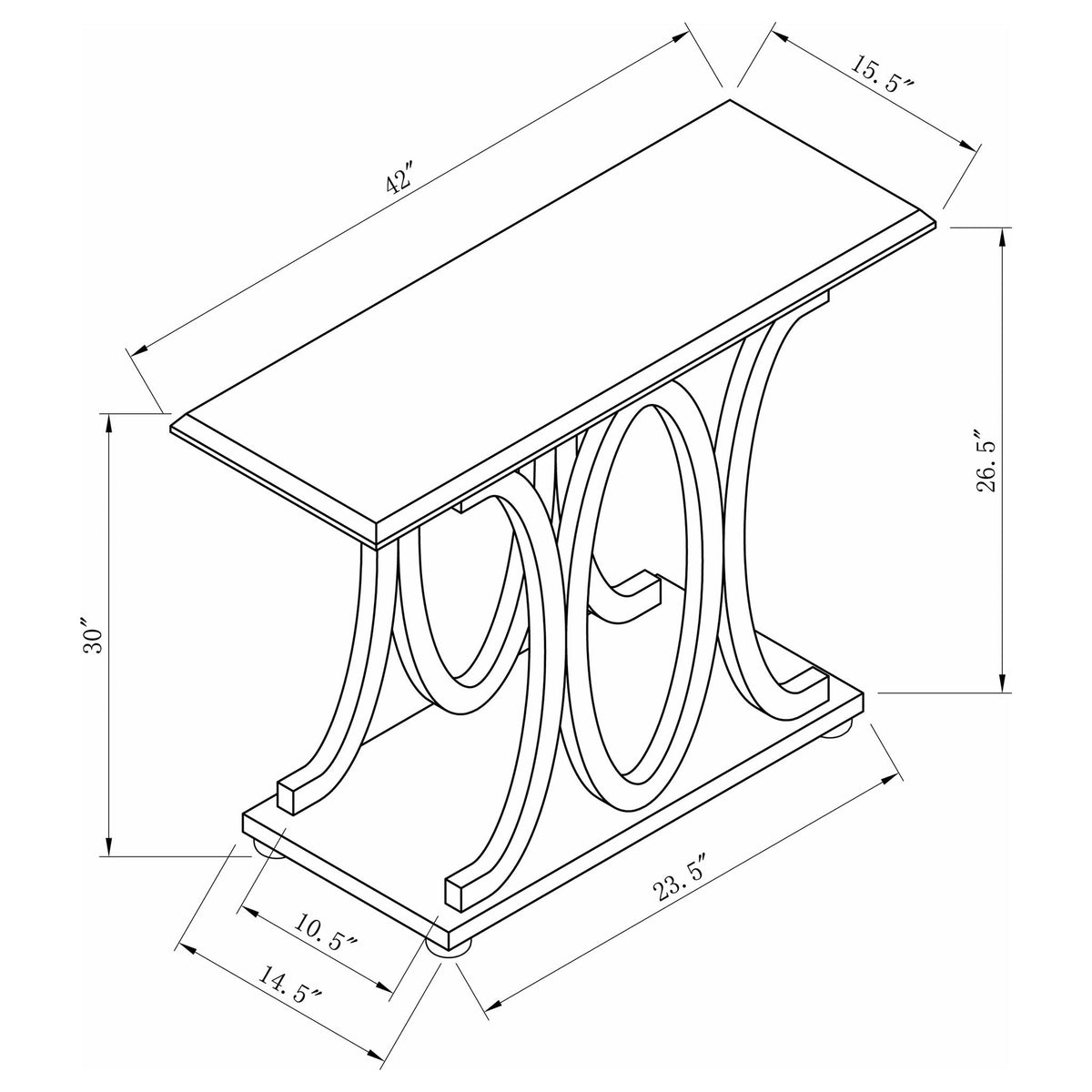 Karsten - Entryway Console Table - Gray