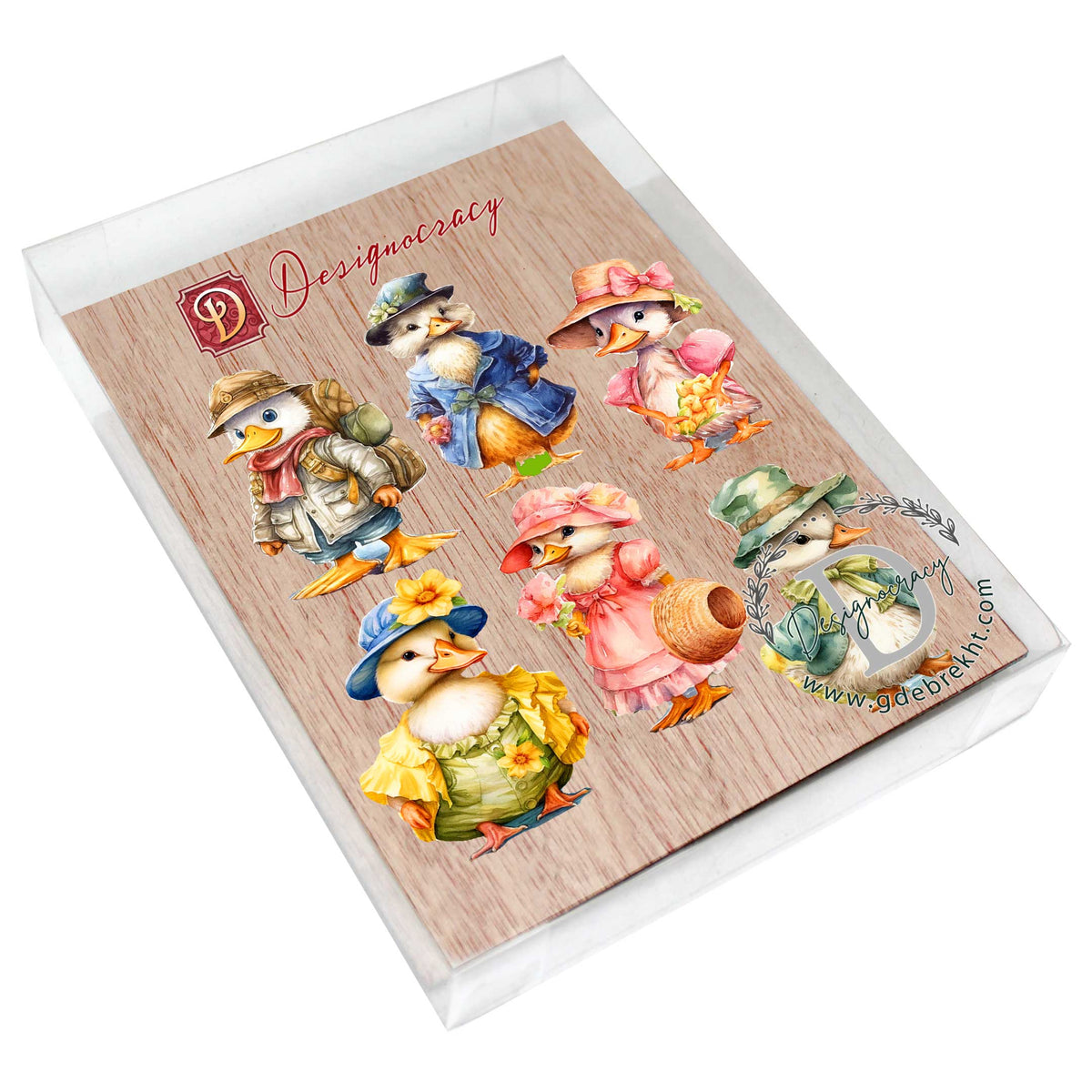 Easter Ducks Decorative Eco Wood Magnets Set of 6 by G. Debrekht - Easter Decor - 8090043G-S6
