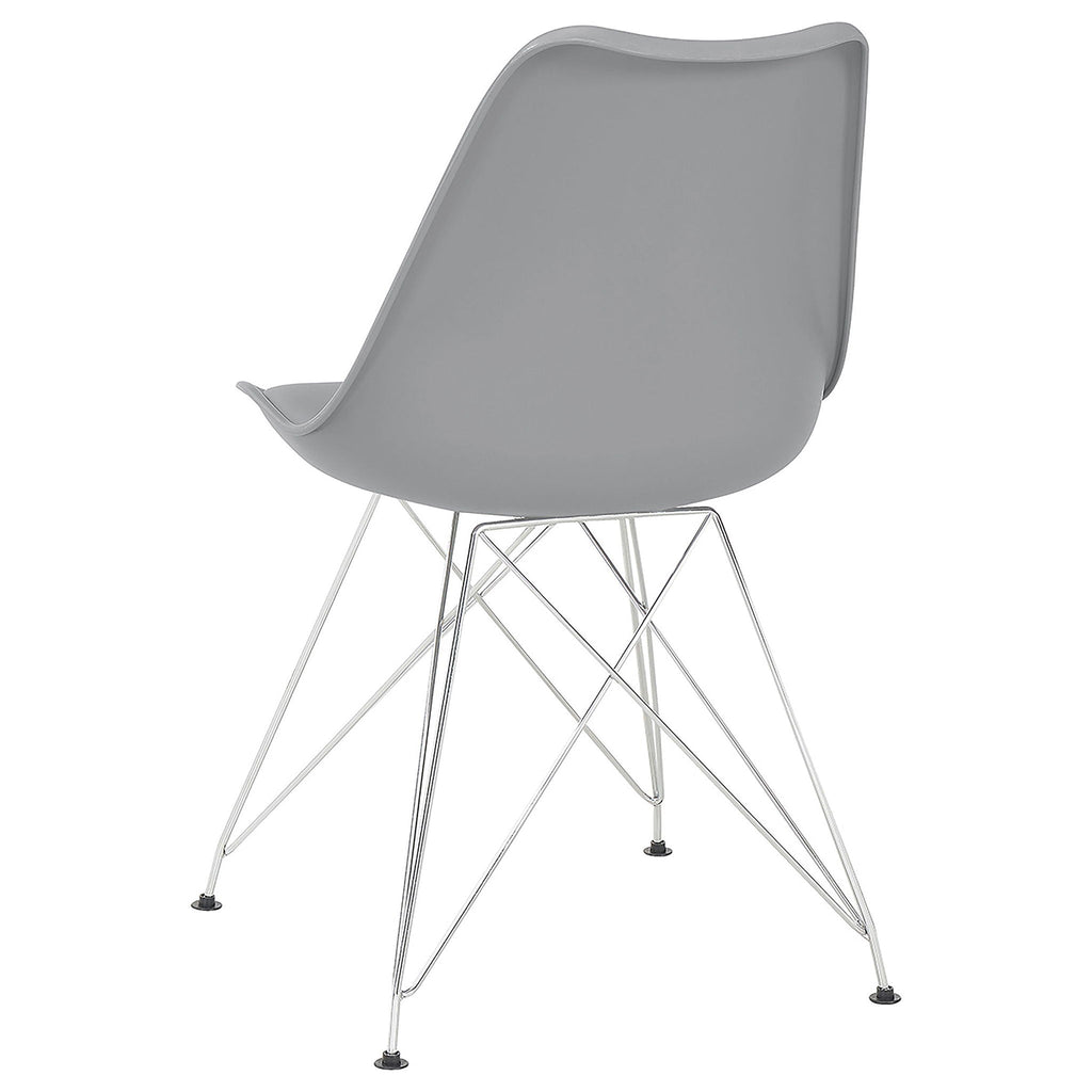 Padded Side Chair And Soft Upholstered Seat (Set of 2) - Gray
