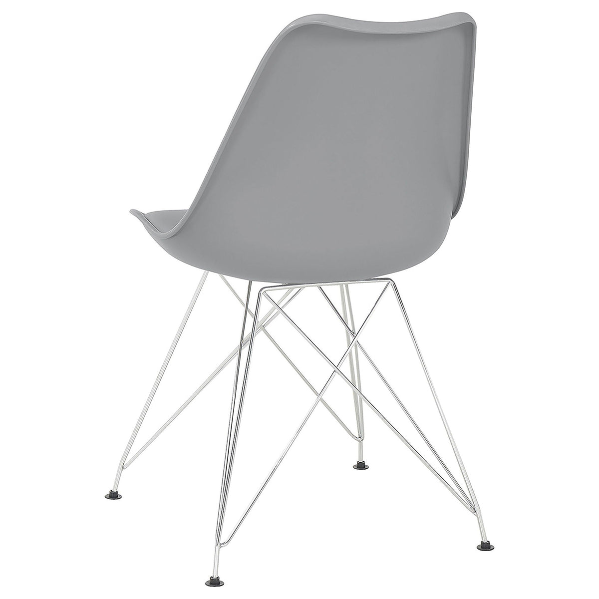 Padded Side Chair And Soft Upholstered Seat (Set of 2) - Gray
