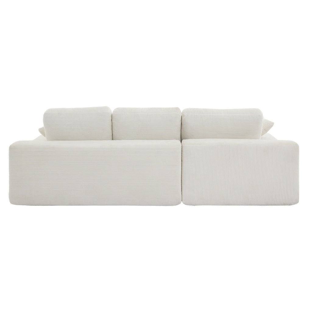 Compressed Sofa With 3 Back Cushions, 2 Throw Pillows