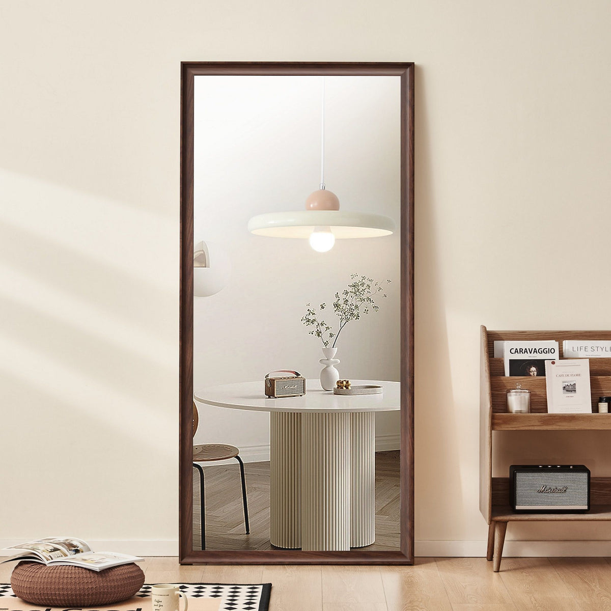 Full-Body Floor Mirror With Frame
