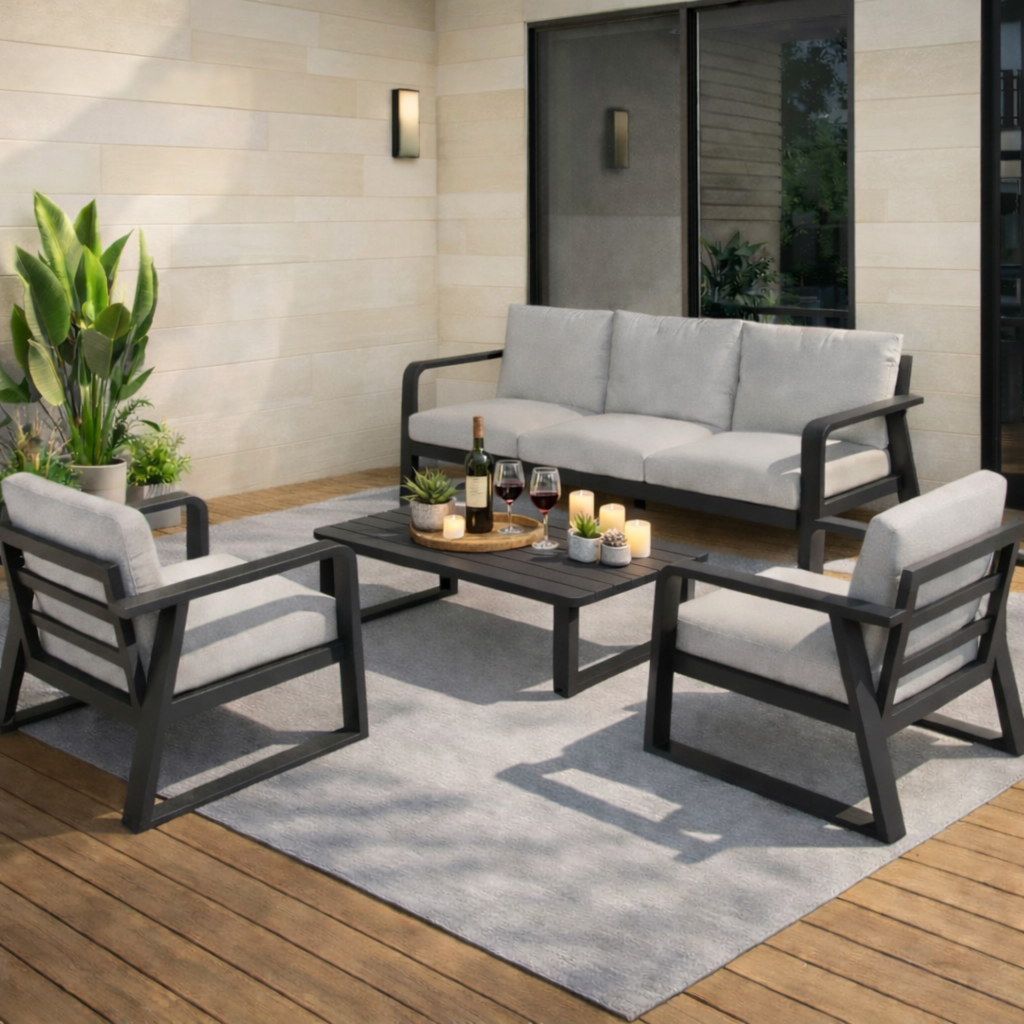FR One Three-Seater + Two Single Seats + One Coffee Table