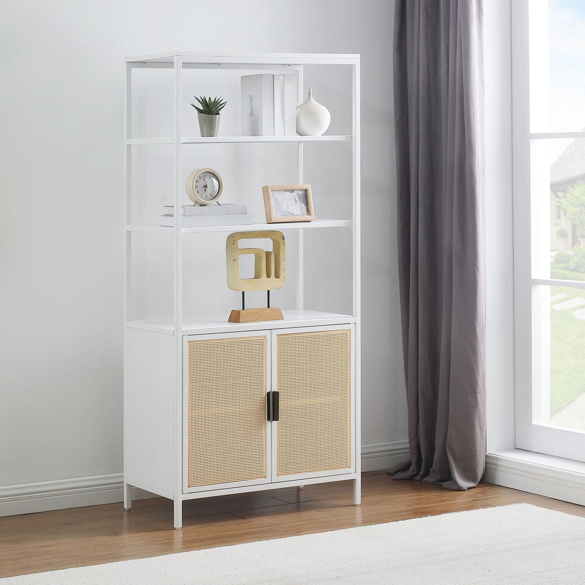 Kenneth - 3 Shelf Radio Weave Accent Cabinet